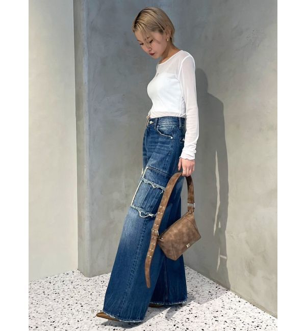 EMODA「アウトポケットワイドジーンズ」|デニム|