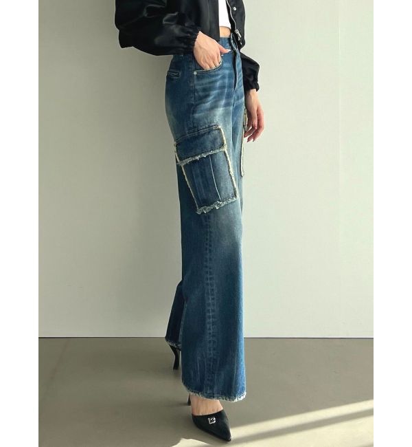 EMODA「アウトポケットワイドジーンズ」|デニム|