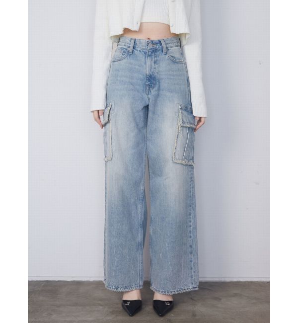 EMODA「アウトポケットワイドジーンズ」|デニム|