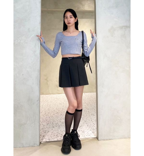 EMODA「プレートクロップトップ」|Tシャツ・カットソー|