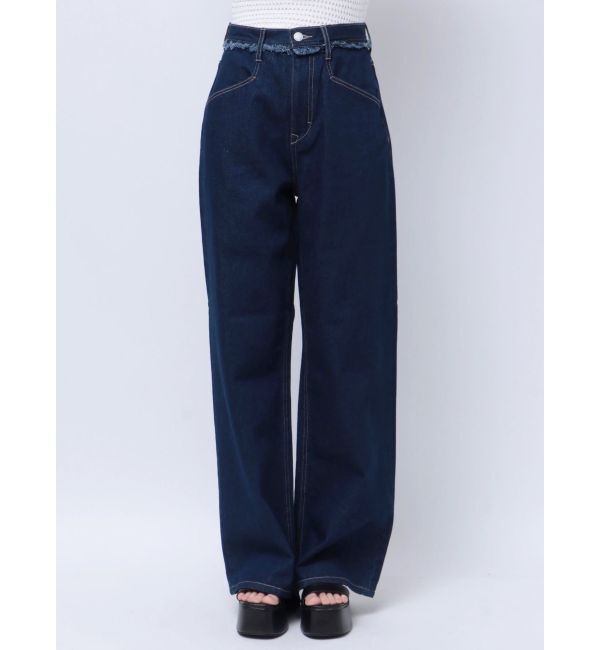 EMODA「ベルトフリンジジャストウエストジーンズ」|デニム|