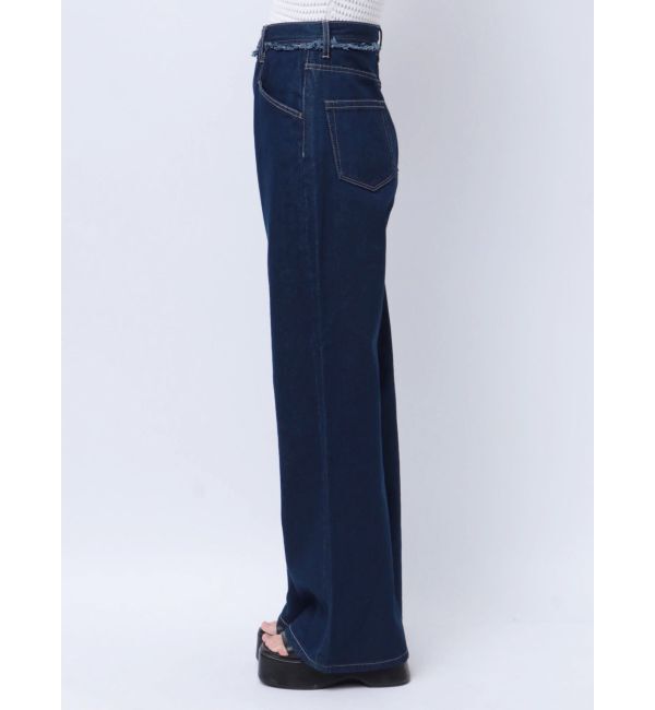 EMODA「ベルトフリンジジャストウエストジーンズ」|デニム|