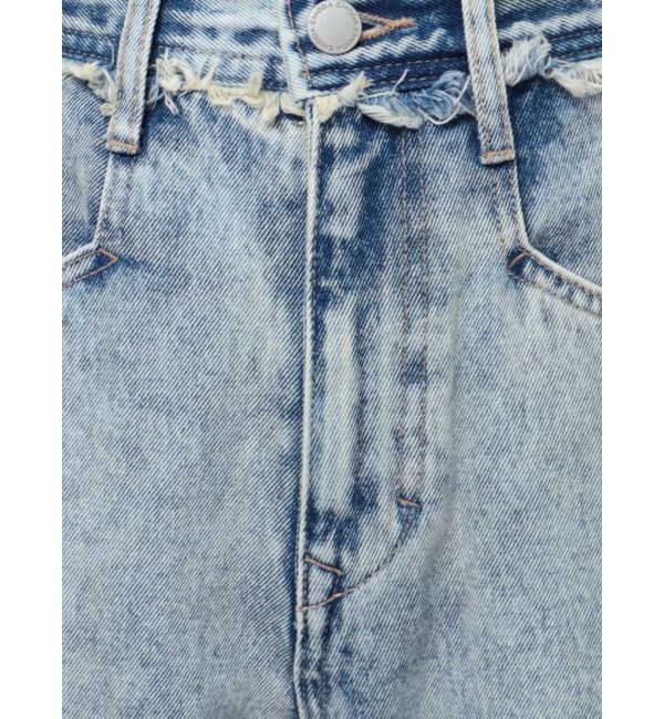 EMODA「ベルトフリンジジャストウエストジーンズ」|デニム|