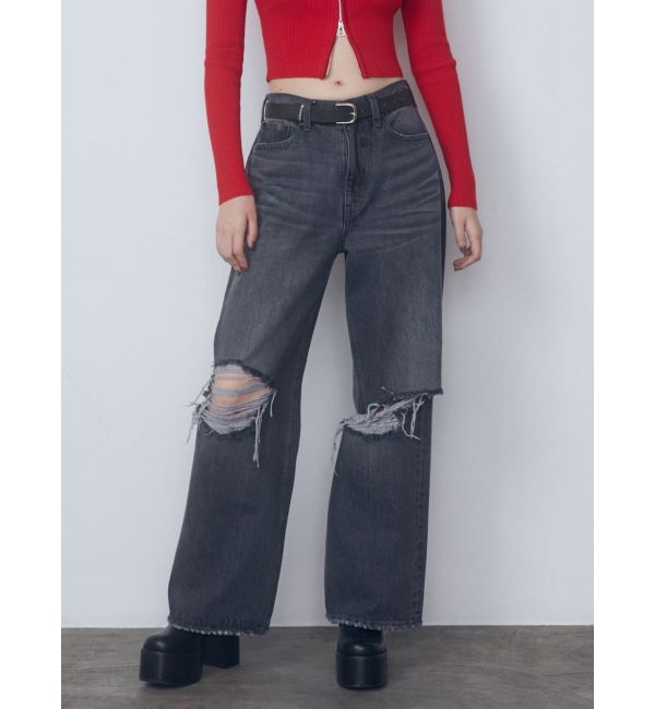 EMODA「リップドワイドジーンンズ」|デニム|