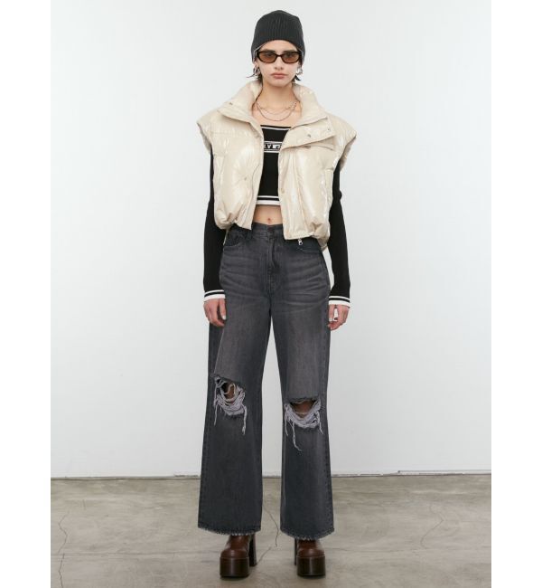 EMODA「リップドワイドジーンンズ」|デニム|