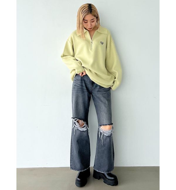 EMODA「リップドワイドジーンンズ」|デニム|