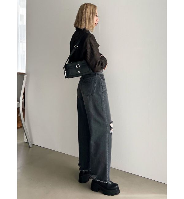 EMODA「リップドワイドジーンンズ」|デニム|