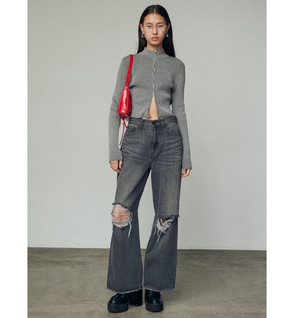 EMODA「リップドワイドジーンンズ」|デニム|