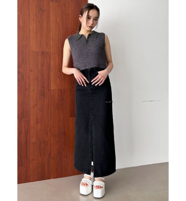 EMODA「フリンジヤーンジップタンクトップ」|タンクトップ|