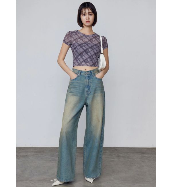 EMODA「ヴィンテージシェードルーズジーンズ」|デニム|