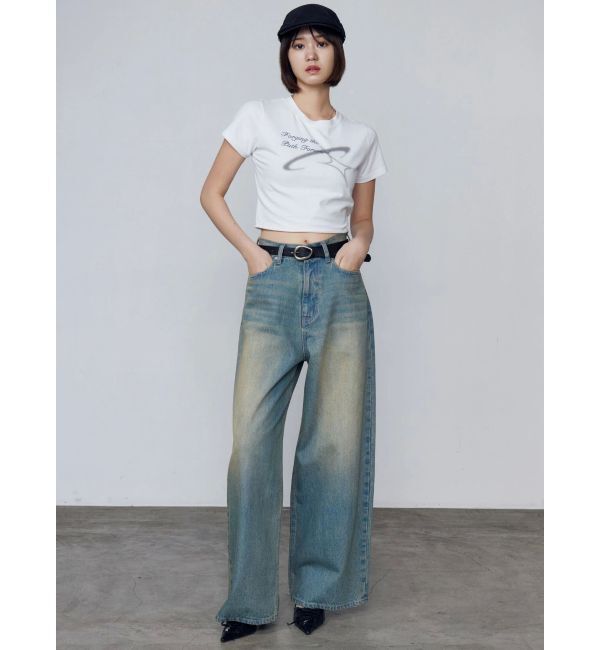 EMODA「ヴィンテージシェードルーズジーンズ」|デニム|