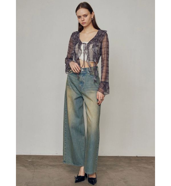 EMODA「ヴィンテージシェードルーズジーンズ」|デニム|