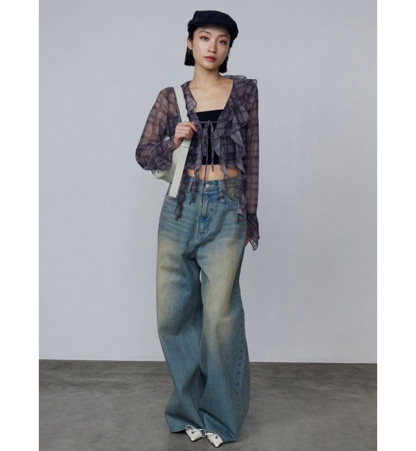 EMODA「ヴィンテージシェードルーズジーンズ」|デニム|