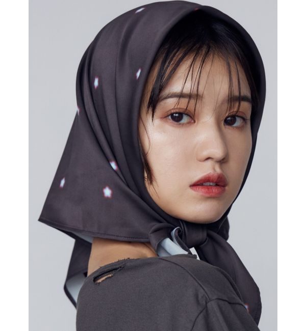 EMODA「グロスパターンスカーフ」|バンダナ・スカーフ|ブラック