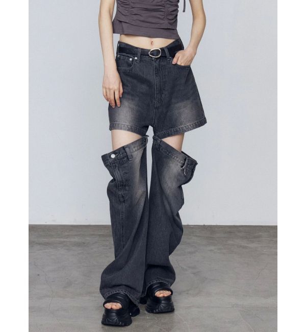 EMODA「サイドオープンルーズジーンズ」|デニム|