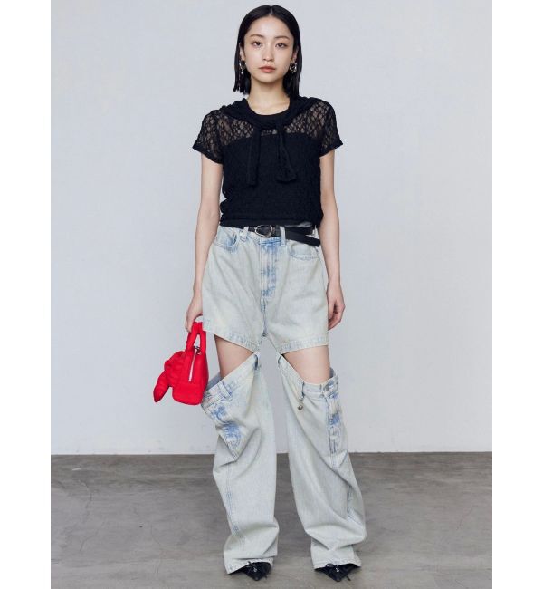 EMODA「サイドオープンルーズジーンズ」|デニム|