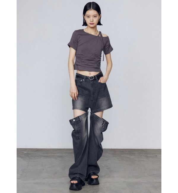 EMODA「サイドオープンルーズジーンズ」|デニム|