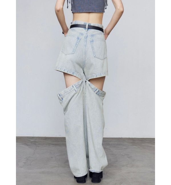 EMODA「サイドオープンルーズジーンズ」|デニム|