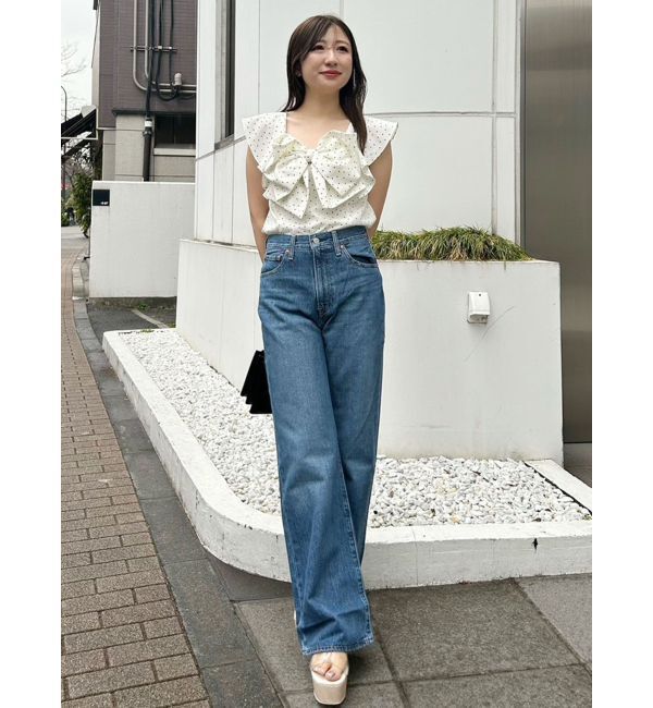 MERCURYDUO「Levis RIBCAGE WIDE LEG」|デニム|