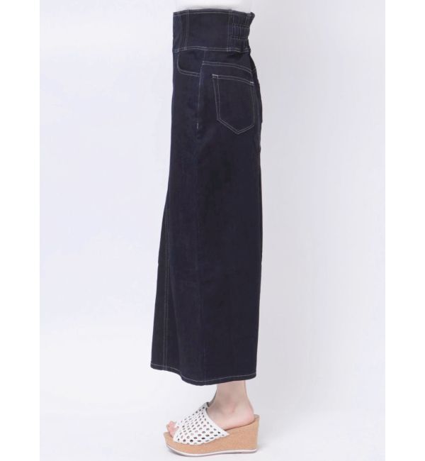MERCURYDUO「デニムコルセットバックスリットロングスカート」|スカート|