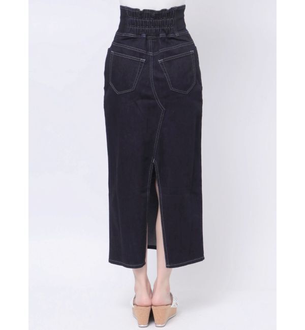 MERCURYDUO「デニムコルセットバックスリットロングスカート」|スカート|