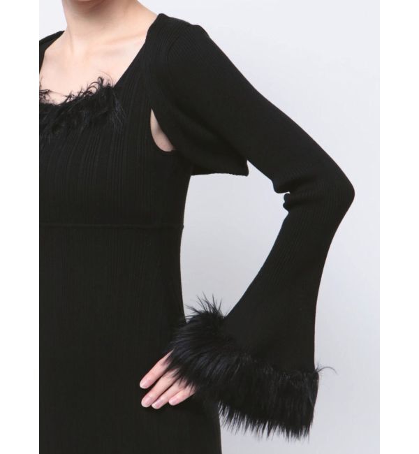 MERCURYDUO「ファーボレロセットワンピース」|ワンピース|