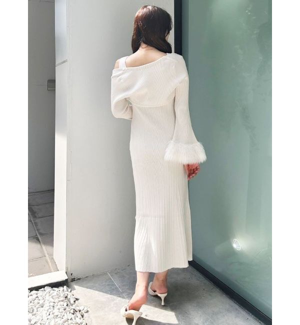 MERCURYDUO「ファーボレロセットワンピース」|ワンピース|