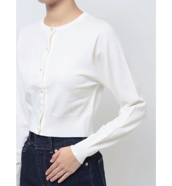 MERCURYDUO「ビジューボタンニットカーディガン」|カーディガン|