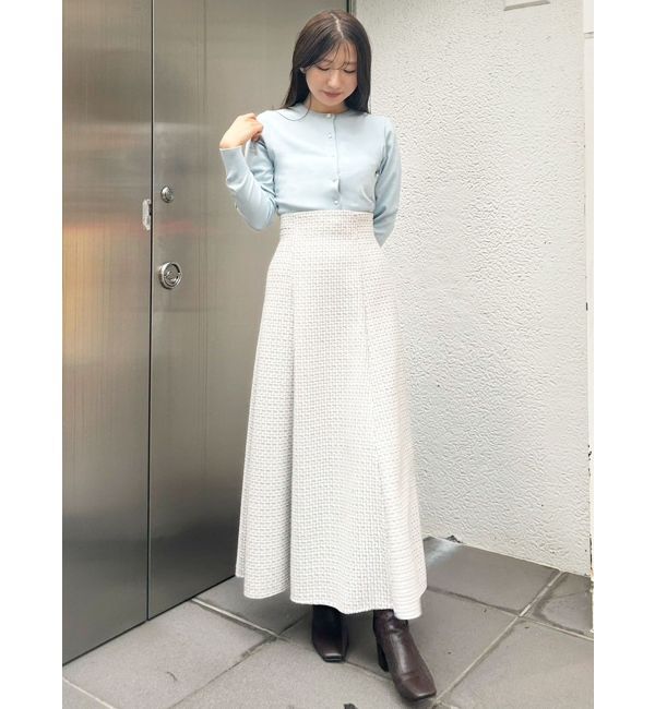 MERCURYDUO「ビジューボタンニットカーディガン」|カーディガン|