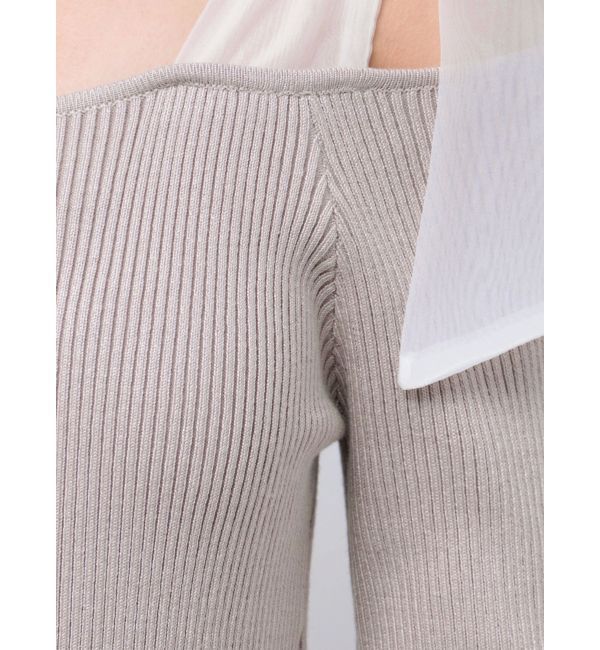 MERCURYDUO「ショルダーリボンニットワンピース」|ワンピース|