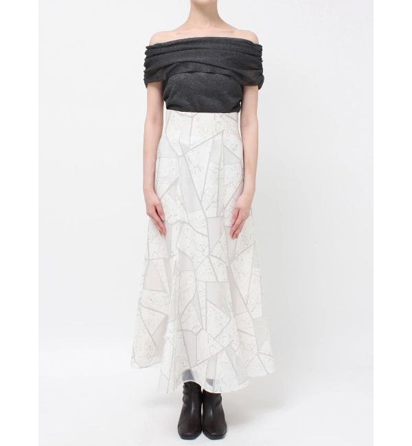 MERCURYDUO「ジオメトリックオパールフレアスカート」|スカート|