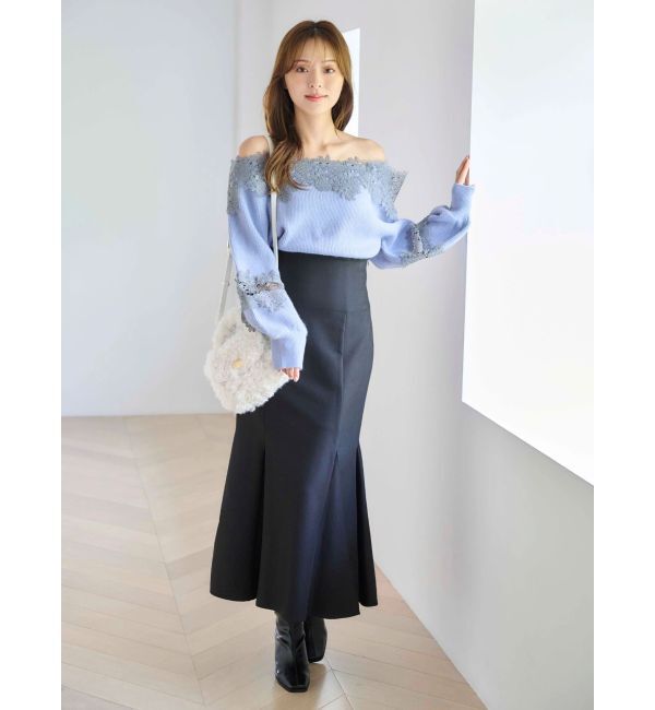 MERCURYDUO「バックレースアップストレッチマーメイドスカート」|スカート|