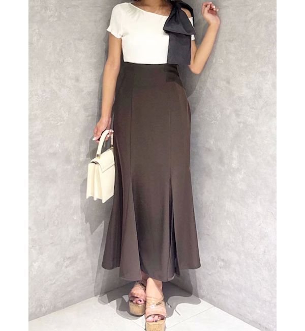 MERCURYDUO「バックレースアップストレッチマーメイドスカート」|スカート|