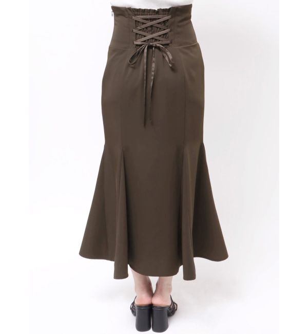 MERCURYDUO「バックレースアップストレッチマーメイドスカート」|スカート|