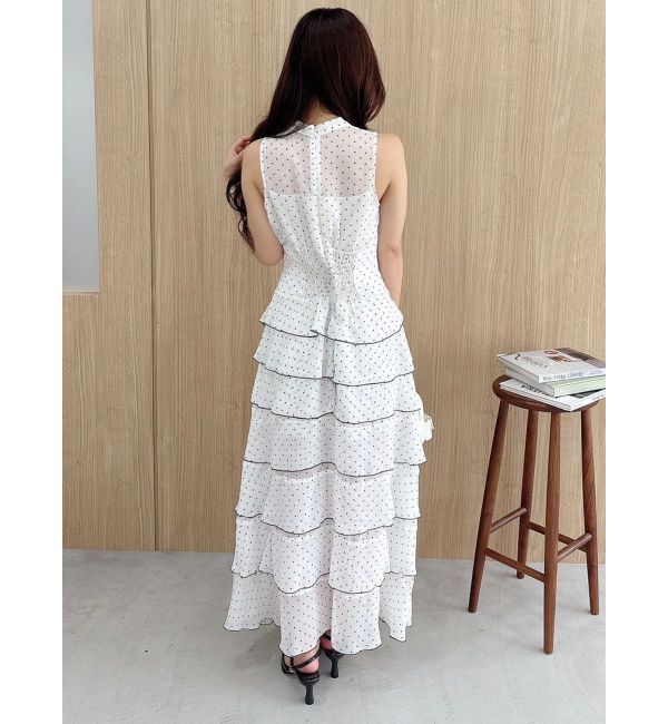 MERCURYDUO「シフォンティアードワンピース」|ワンピース|