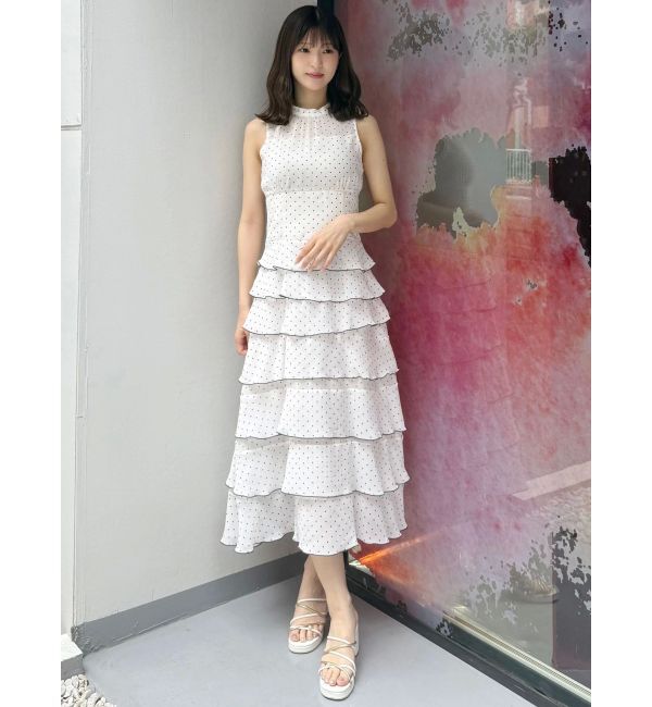 MERCURYDUO「シフォンティアードワンピース」|ワンピース|