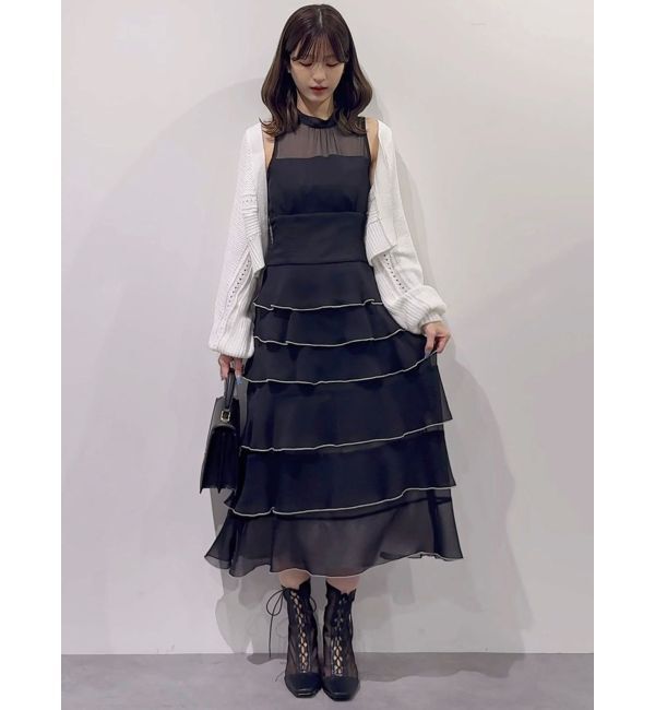 MERCURYDUO「シフォンティアードワンピース」|ワンピース|