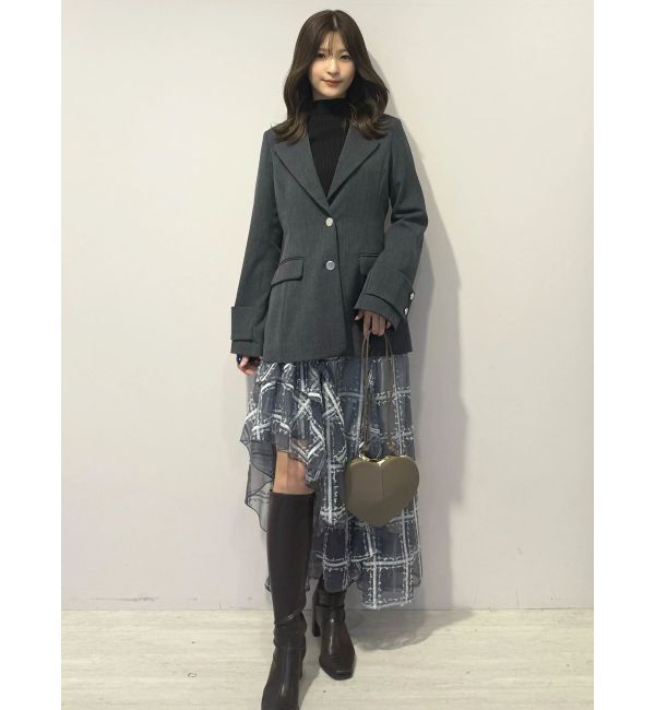 MERCURYDUO「アシメヘムラッフルフレアスカート」|スカート|