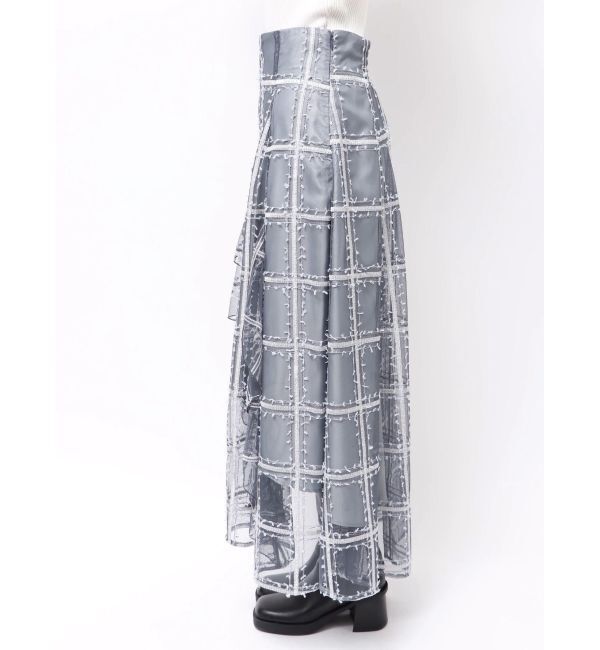 MERCURYDUO「アシメヘムラッフルフレアスカート」|スカート|