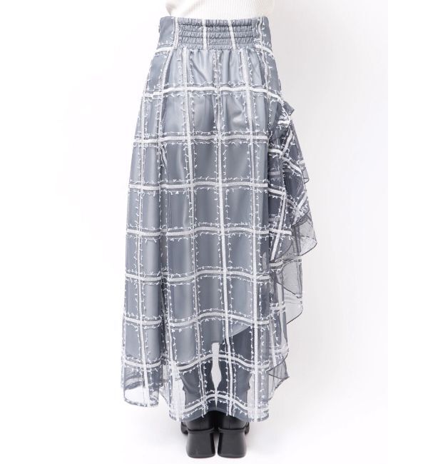 MERCURYDUO「アシメヘムラッフルフレアスカート」|スカート|