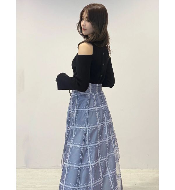 MERCURYDUO「アシメヘムラッフルフレアスカート」|スカート|