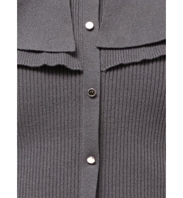 MERCURYDUO「編み変化ラッフルコンパクト」|ニット・セーター|