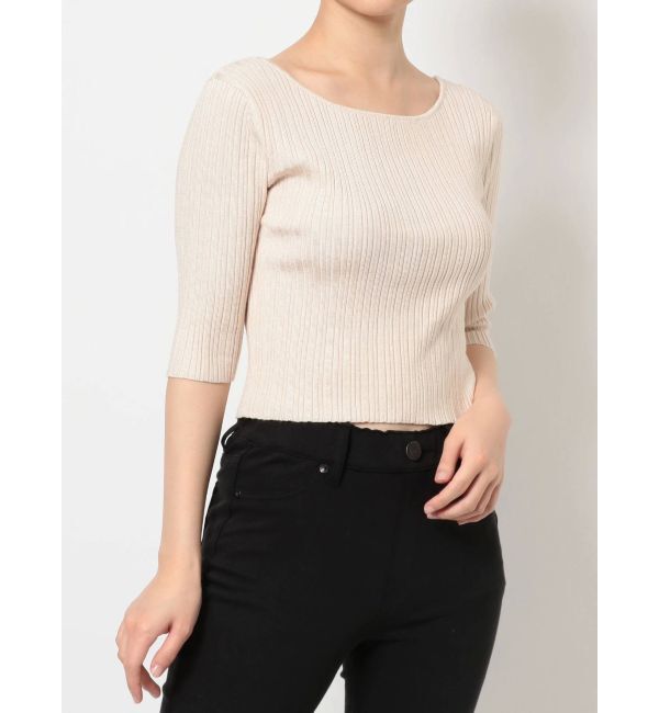 MURUA「ディープバックオープンデザインニット」|ニット・セーター|アイボリー