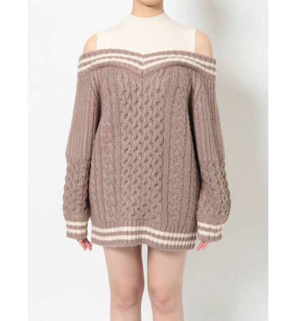 MURUA「ルーズオフショルダーニットワンピース」|ワンピース|