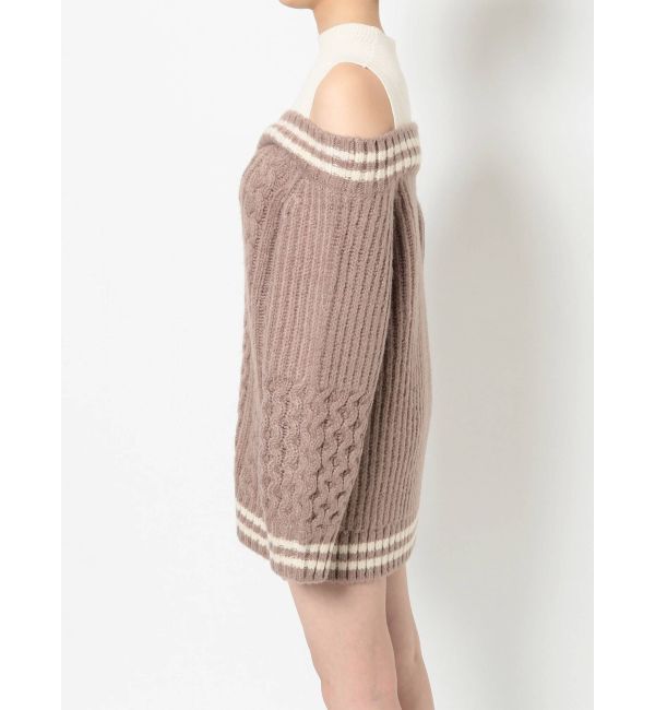 MURUA「ルーズオフショルダーニットワンピース」|ワンピース|