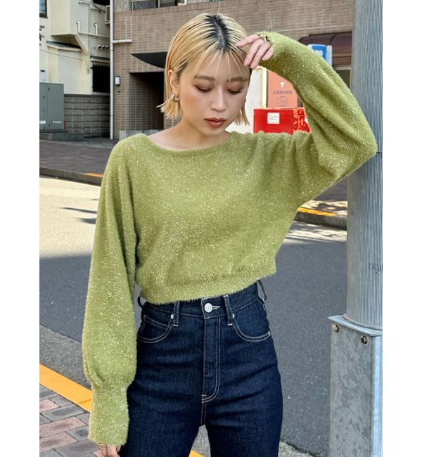 MURUA「2WAYシャイニーフェザーニット」|ニット・セーター|