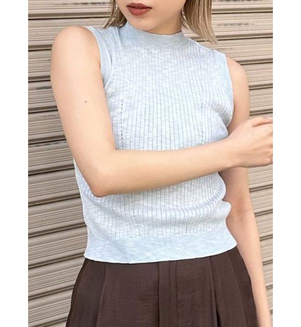 MURUA「ベーシックニットタンク」|タンクトップ|アイスブルー