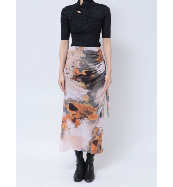 MURUA「アシメドローストリングナロースカート」|スカート|