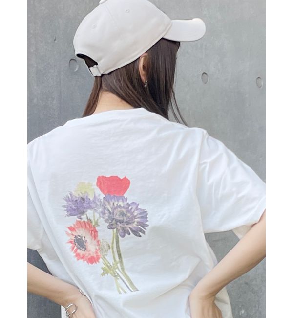 MURUA「Beautiful flower Tシャツ【WEB限定】」|Tシャツ・カットソー|ホワイト