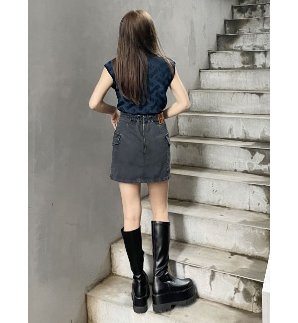 MURUA「ストレッチ厚底ハーフブーツ」|ロングブーツ|